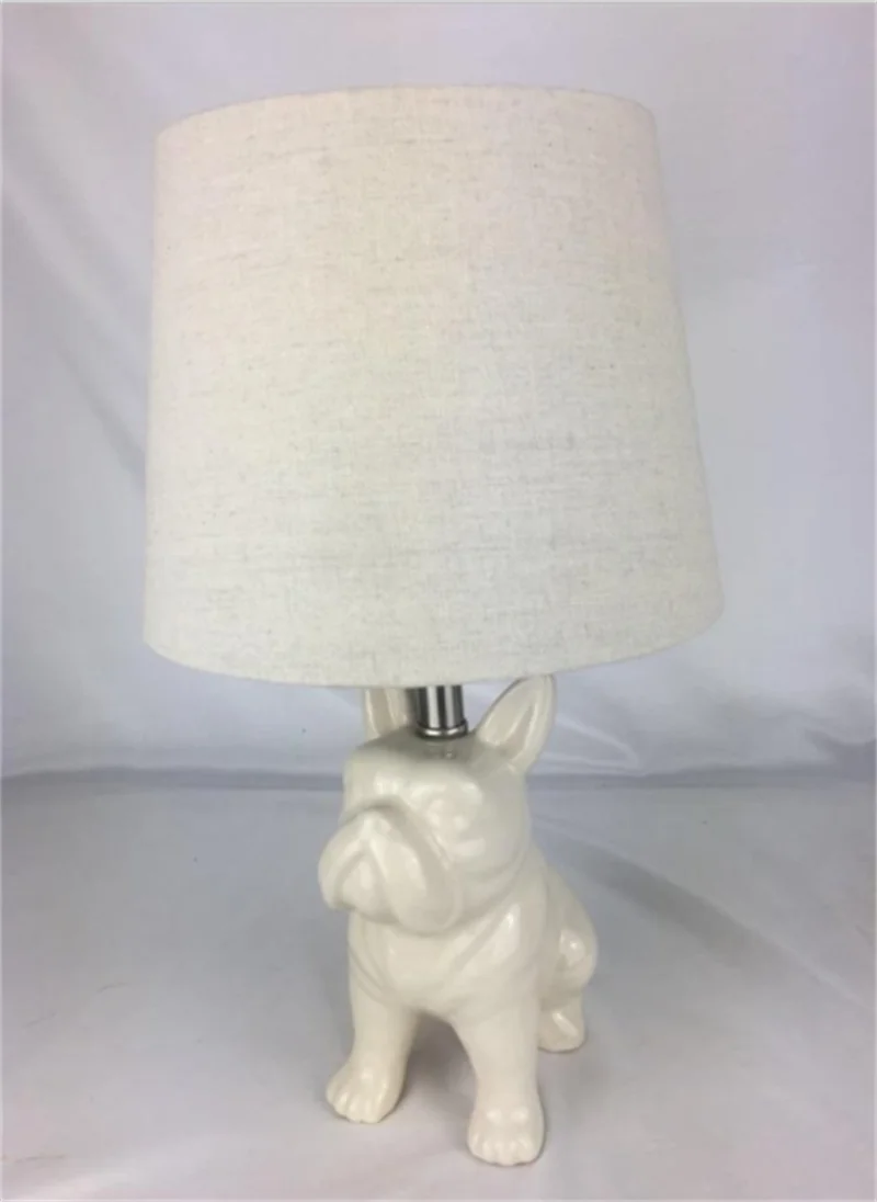 2019 hot sell mini table lamp/mini table lamp/bulldog body ceramic table lamp for kids