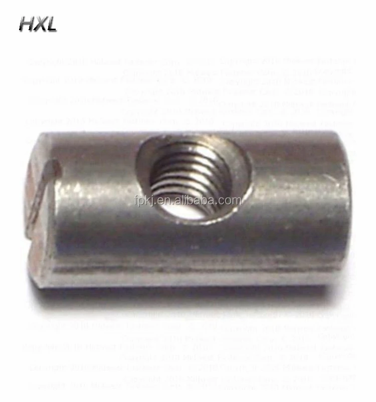 Customized Furniture Cross Hole Nut Cylinder Hammer Dowel Nut Barrel