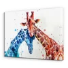 Factory Custom Cheap large gallery wrapped colorful giraffe wall art canvas prints