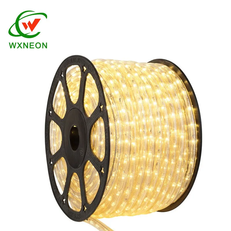 220V Multicolor Round 2 Wires 13mm Led Outdoor Rope Lighting