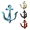 4 PCS Cast Iron Nautical Anchor Coat Hooks Wall Mounted Hat Hook Coat Towel Display Hanger