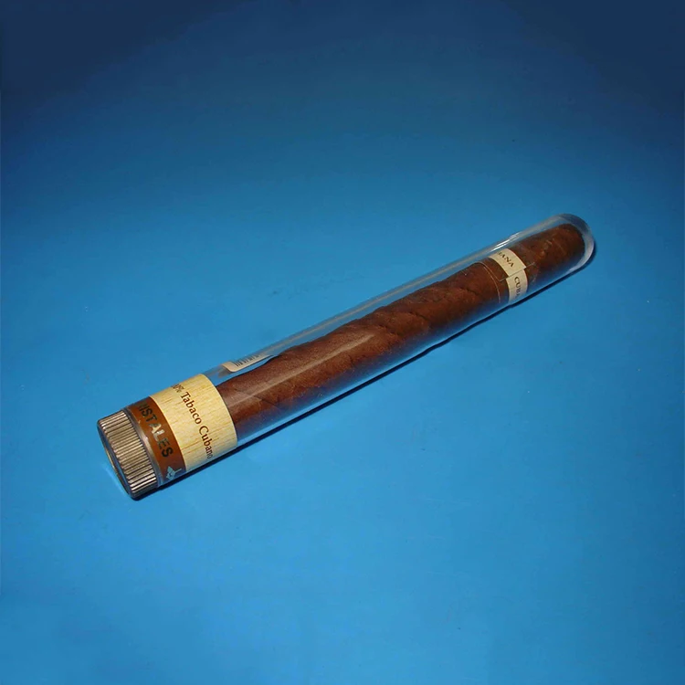 Wholesale Cigar Tube Plastic 18x158mm Clear Tubes With Lid Buy Cigar