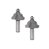 Woodworking Wave edge router bits with triple round over 1/2" inch shank for wood Trimmer engraving CNC milling cutter