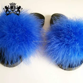 flip flops with fur on top