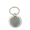 New arrival personalized round shaped plain key ring,promotional sublimation zinc alloy blank metal frame sticker key rings