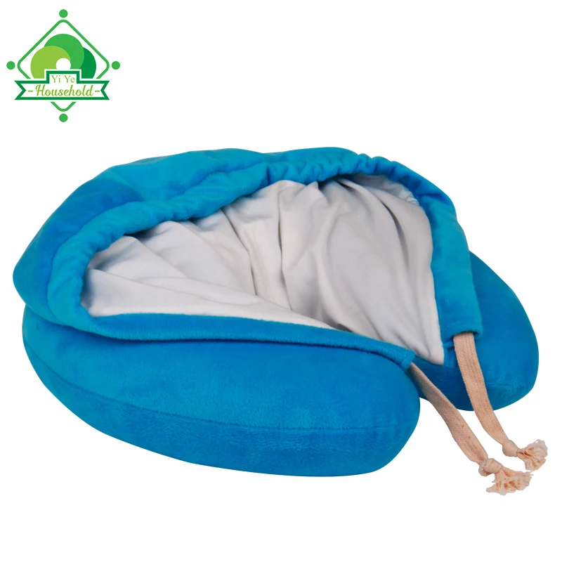 Comfortable U Shaped Travel Pillow With Hood,Neck Support Travel Pillow