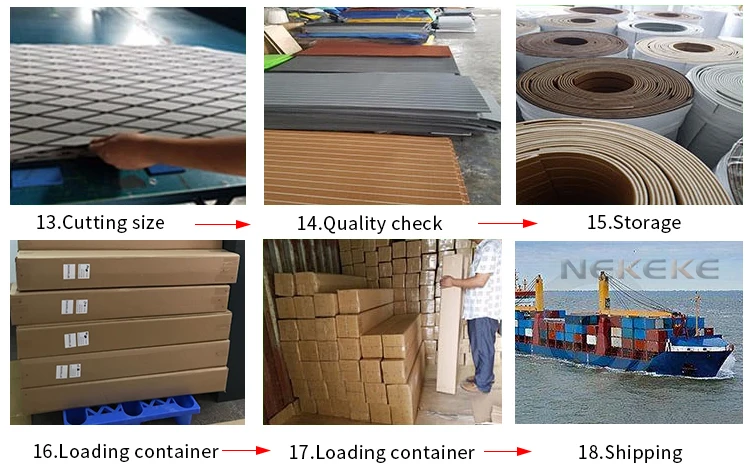 NEKEKE durable EVA foam deck pad boat yacht sails deck flooring decking Mat