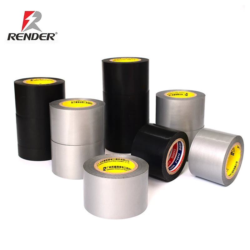 Supreme Level Pvc Silver Black Pipe Duct Plumbing Tape Masking Drain