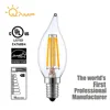 Safely touch energy saving led lamp 2W 4W C35 flame shape led filament bulb e12