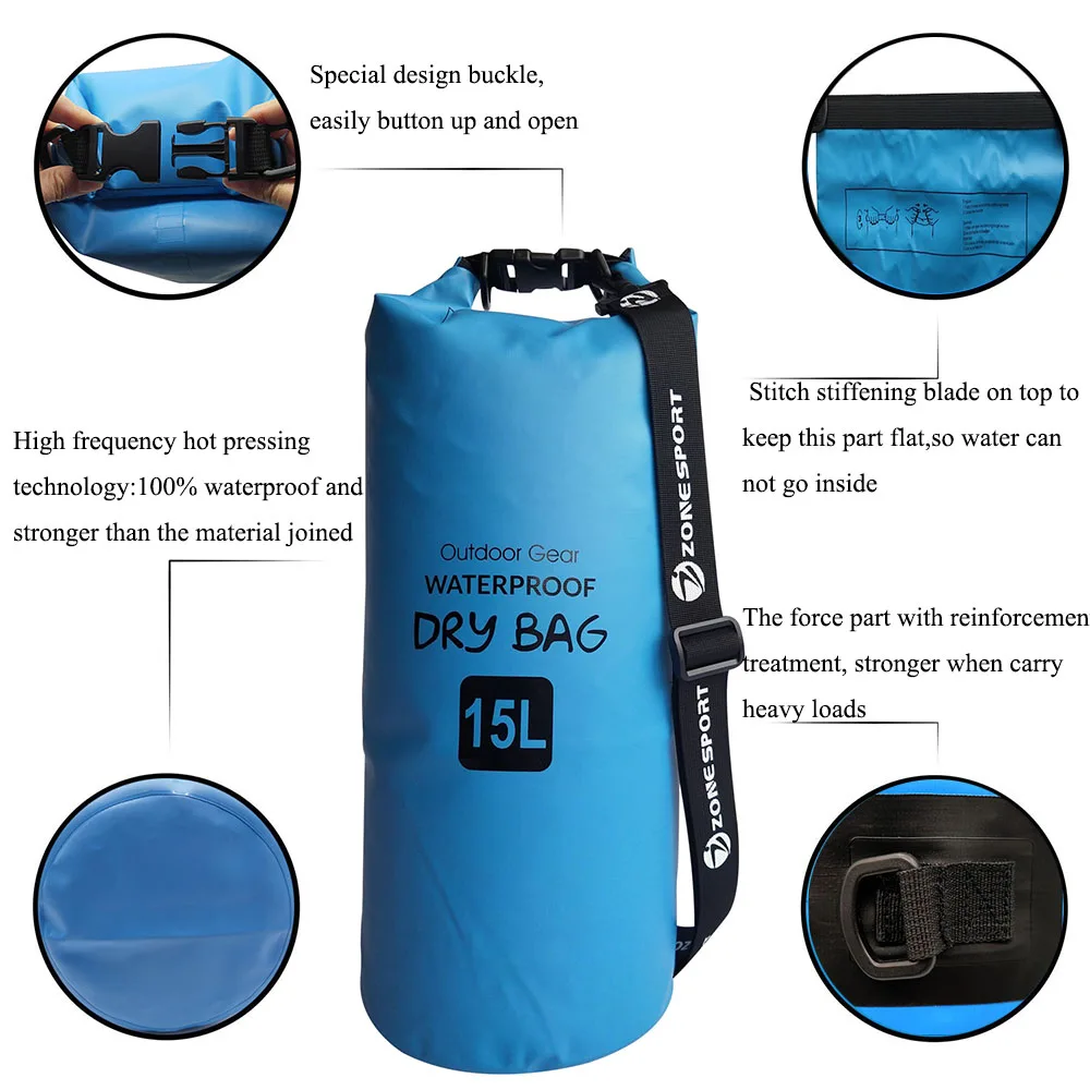 China Wholesale Hot Selling Custom logo Ocean Pack Dry Bag 15L Waterproof bag
