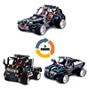 2019 New Product 561 PCS 3 Change DIY ABS Plastic 2.4G 4ch 4.8V RC Building Blocks Transform toy car With USB Cable