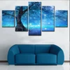 Abstract Tree Scenery Hd Photo Art Prints 5 Panel Customized Canvas Painting Modern Home Wall Decor Nature Landscape Painting