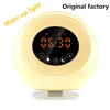 Factory Hot Snooze Alarm Clock Wake Up Light Sunrise Simulated Morning Snooze Clock Get Up Light Radio Alarm Clock