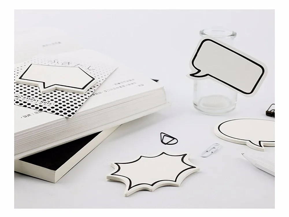 Dialog Box Die Cut Cute Shape Selfstick Note Memo Pad Bookmark Buy
