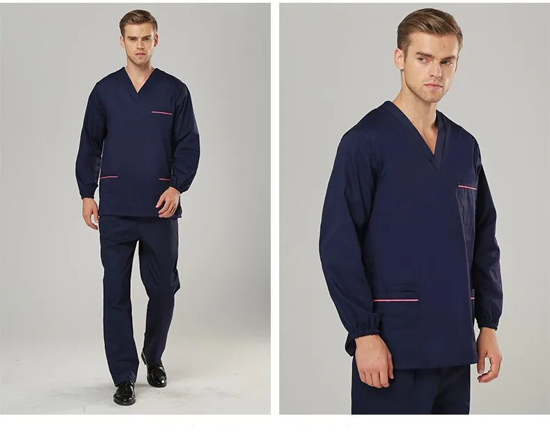 2019 Medical Scrubs Clothing Uniform Dropshipping V Neck Poly Cotton