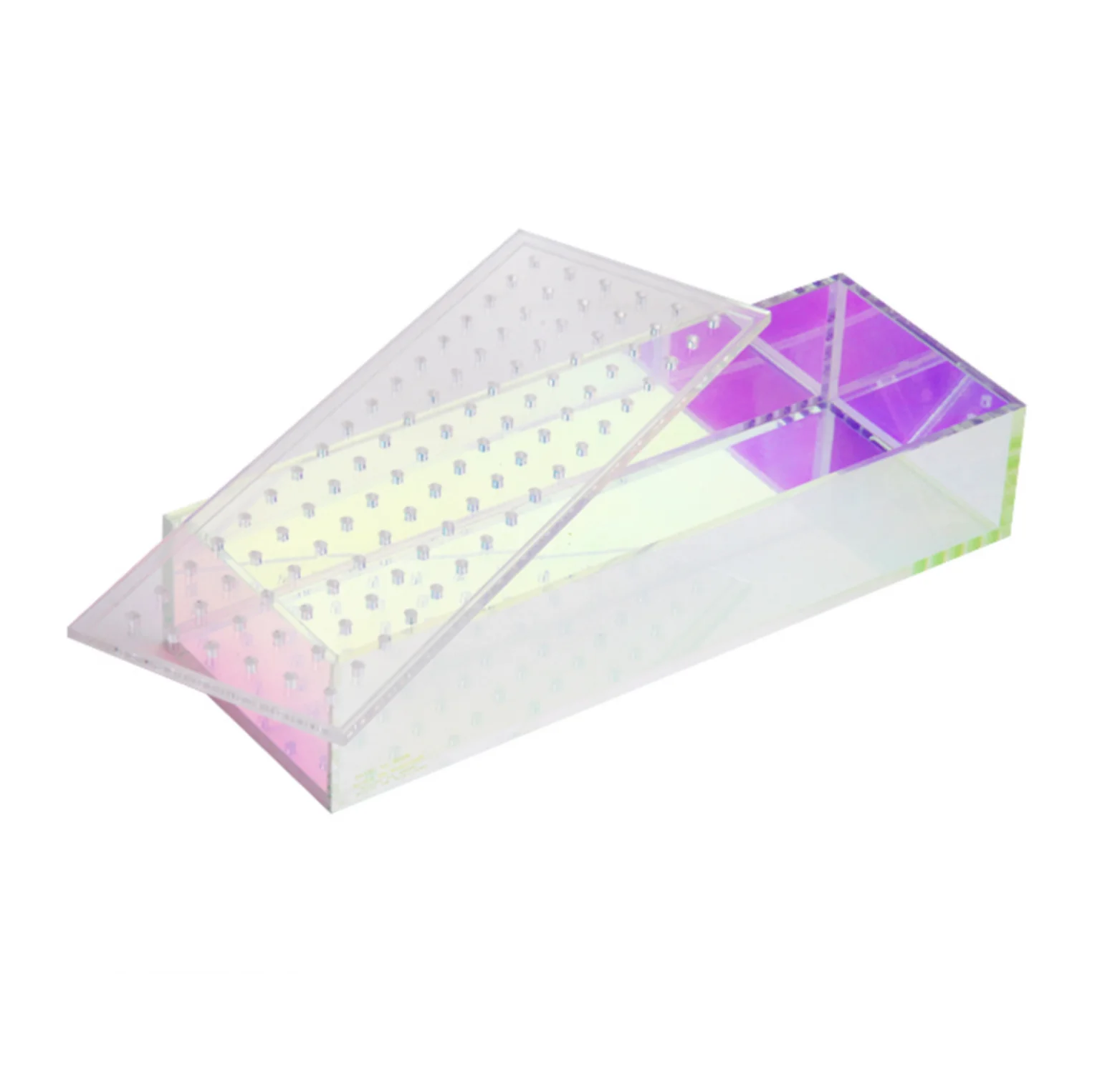 Iridescent Furniture Transparent Acrylic Jewelry Storage Iridescent Box