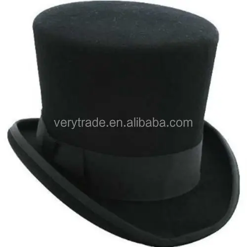 victorian top hat black