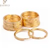 Gold plated iron flat wire key rings