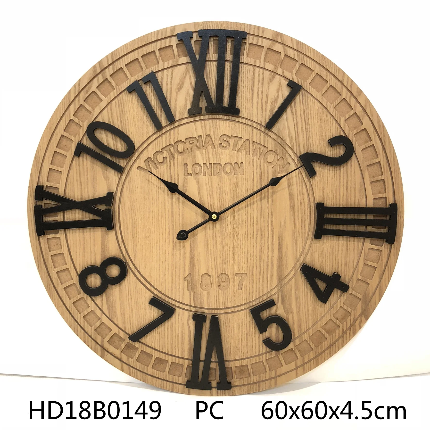 Mantle//Desk Clock Living Room Creative Desk Decoration Mute Clock Digital Clocks 30/×47cm Black