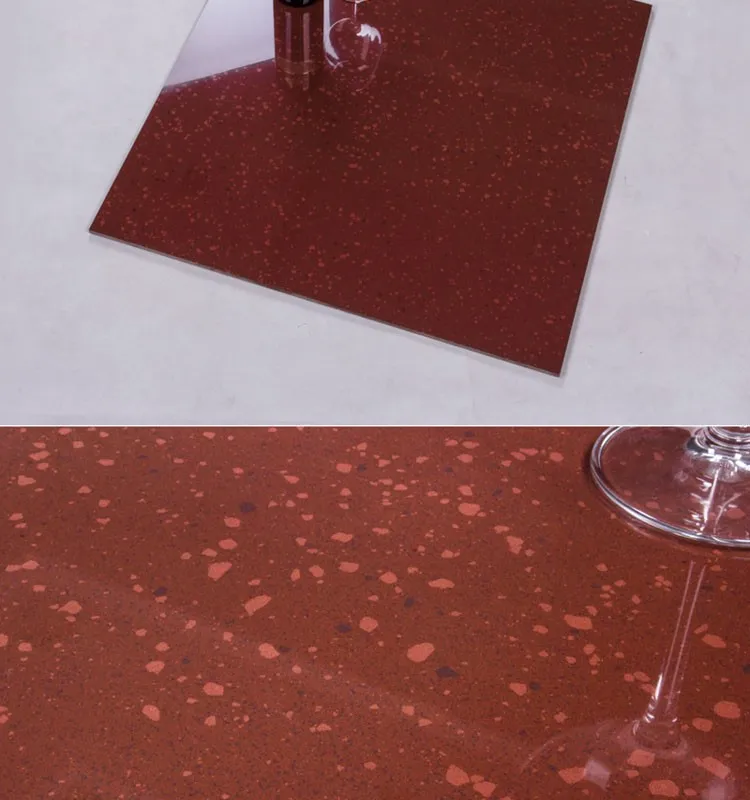 High Quality Kitchen Design Glossy Finish Burgundy Color Tiles