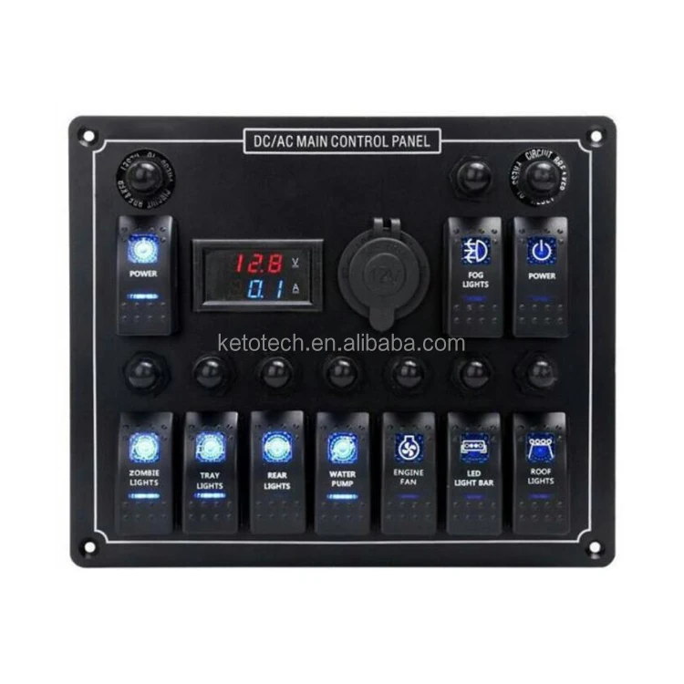 Aluminium Ship Boat Marine Main Electric Switch Panel With Circuit