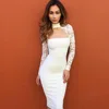 2018 lady Wish source lace long sleeve night club WISH high collar sexy dress