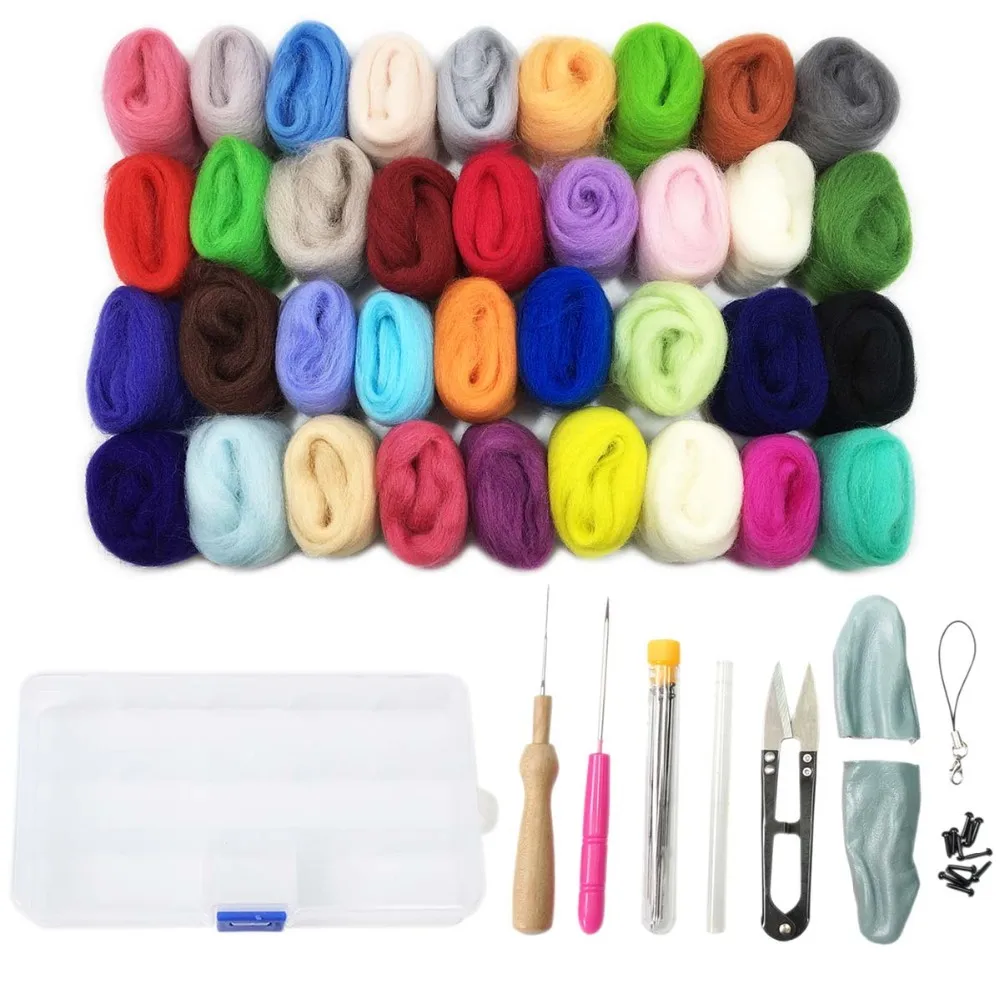 2019 Popular 72 Colors Needle Felting Wool Knitting Yarn For Diy Crafts