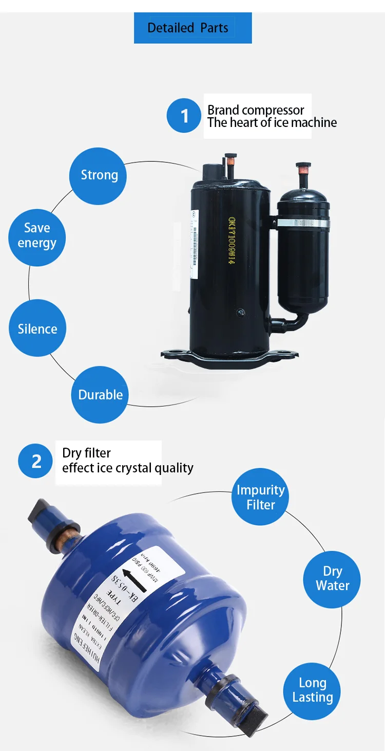 250kg/day Water Fountain Ice Maker Ice Maker Machines Ice Makers