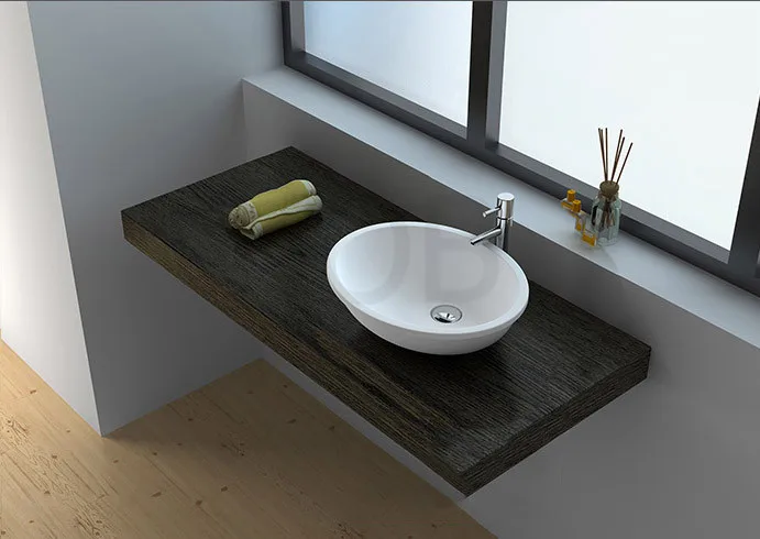 white shell bathroom sink