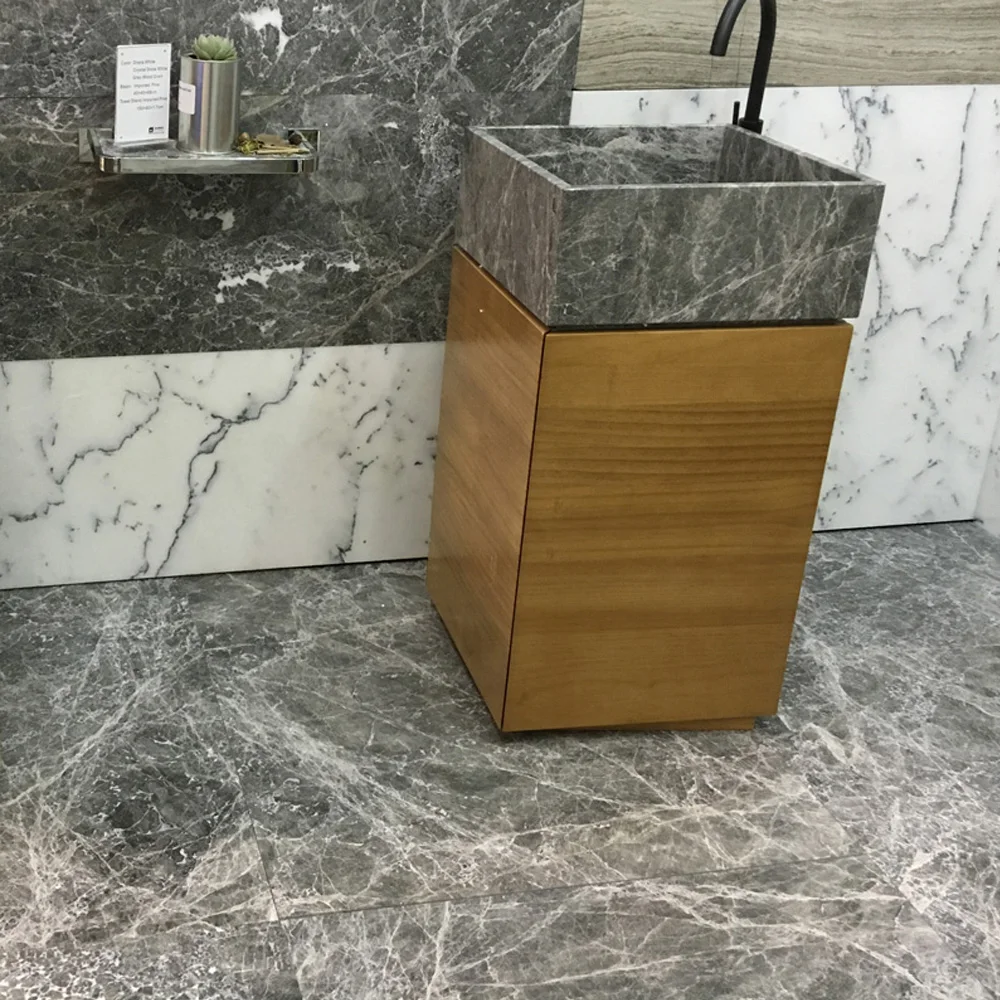 Newstar Silver mink grey color marble tile silver marble for floor slabs