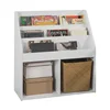 Children 3 Shelf White Wall Small Kids Bookcase with storage