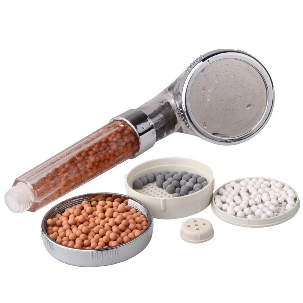 3 Modes Eco Filter Shower Head,Shower Head With Mineral Stones,Pp