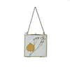 rustic metal Wall hanging double sides glass picture photo frame for living room