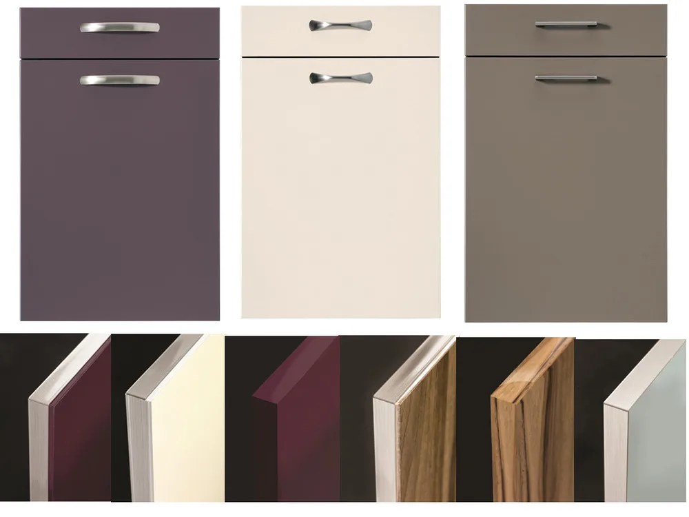 Customized Laminated High Gloss White Lacqure Kitchen Doors