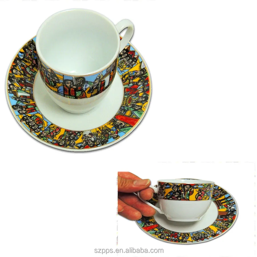 Jebena Bunatraditional Ethiopian Fine Porcelain Coffee Cups Jebena Bunatraditional Ethiopian Fine Porcelain Coffee Cups Traditional Sheba Art Buna Set Product