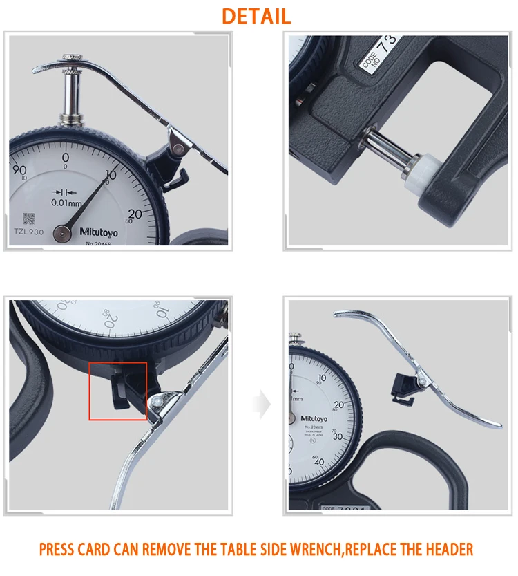 Japan Original Mitutoyo Dial Thickness Gauge 7301 7327 0.01mm 010mm 0