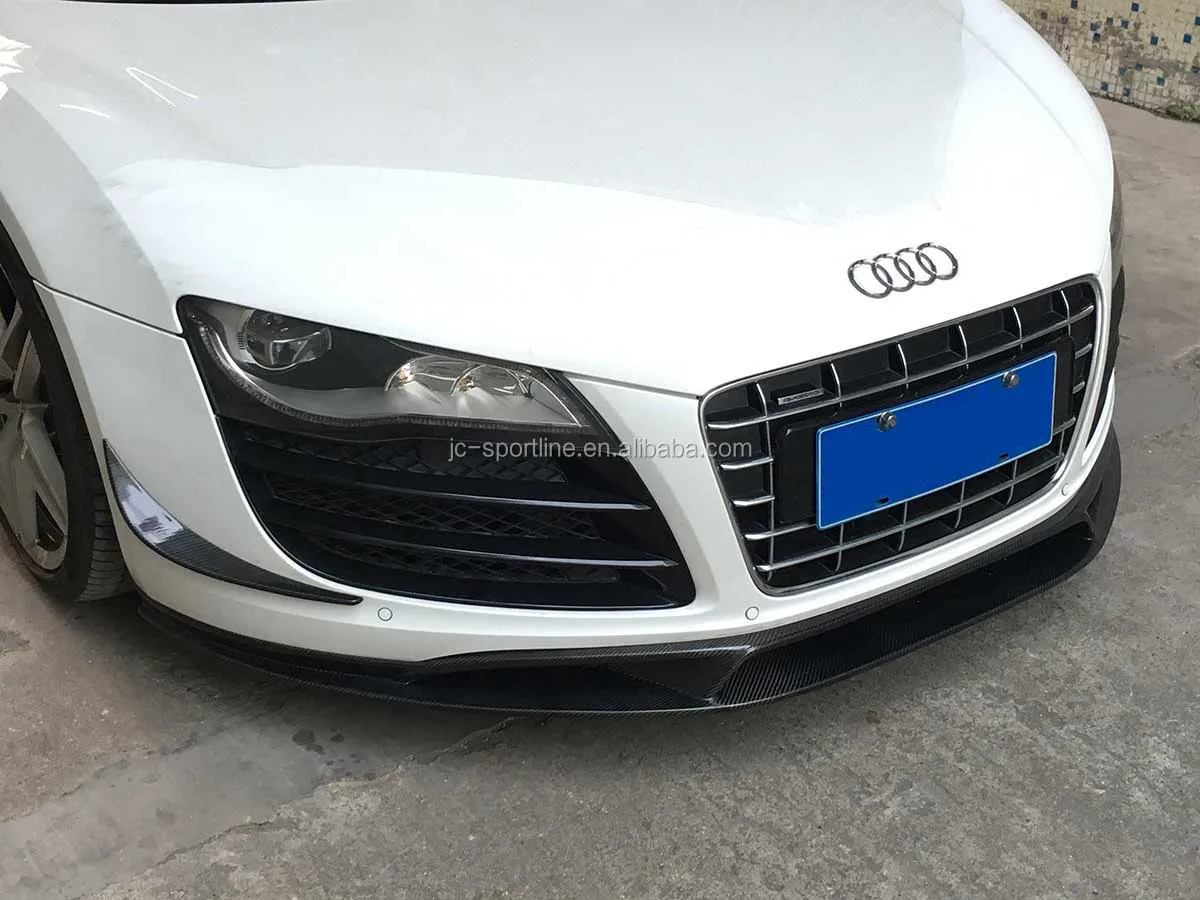 JC Sportline R8 Car Bumper Carbon Fiber Front Canards for Audi R8 V8 ...
