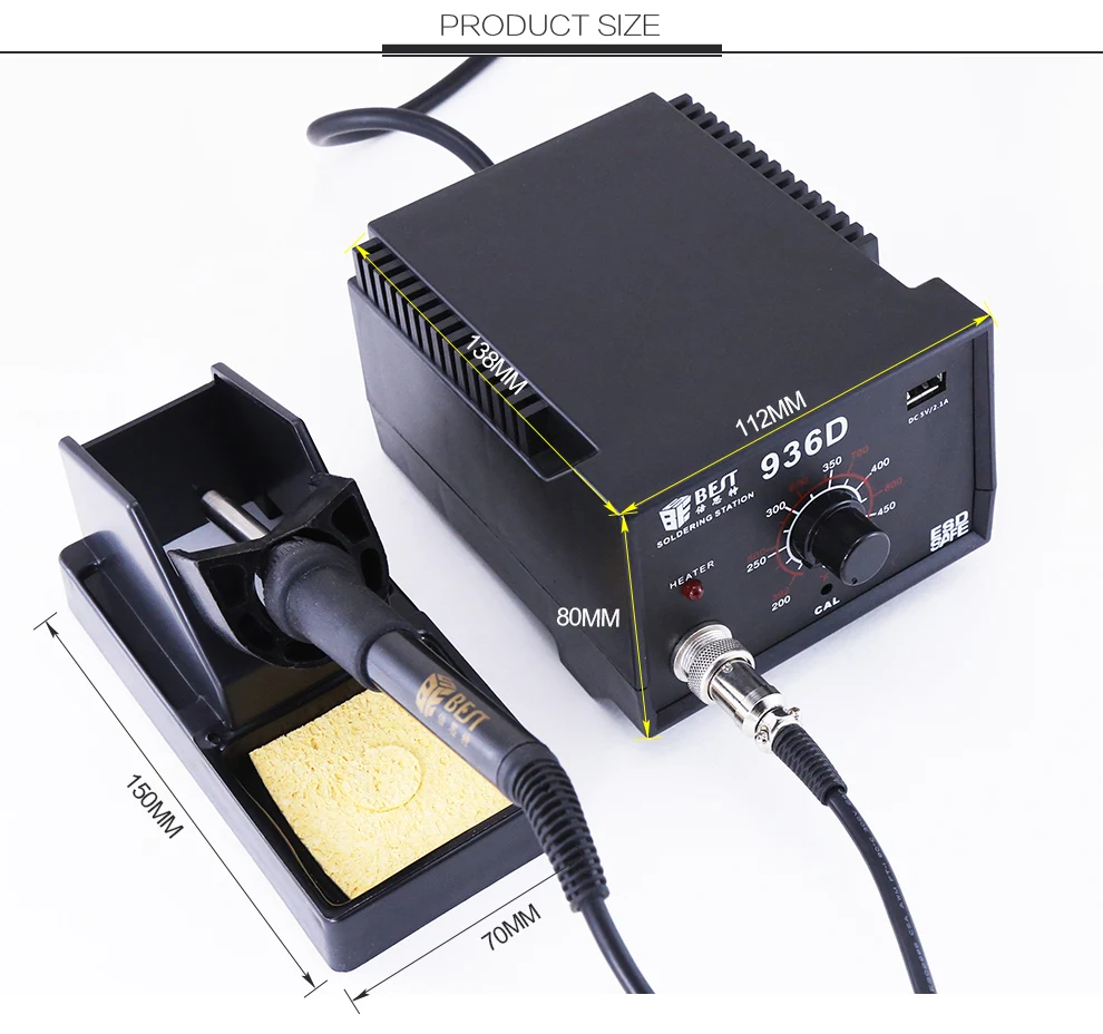 Best 936d Strong 45w Smd Desolder Welder Cordless Soldering Station