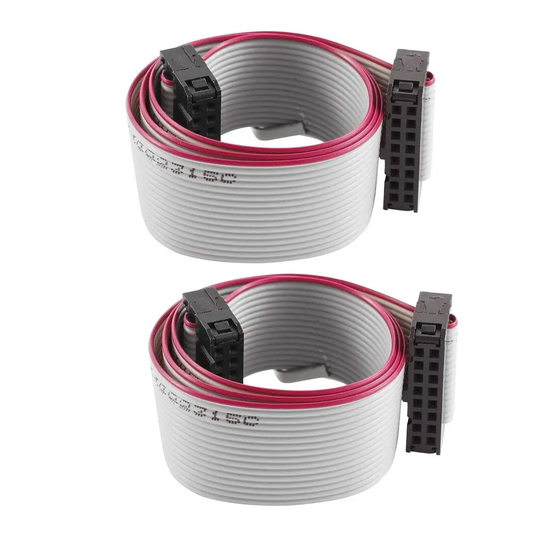 Aexit Hard Drive Bulk Cables 40cm Feamle IDC 16 Pin Extension Flat Ribbon Cable Flat Ribbon Cables 2 Pcs