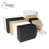 Aqueous coating custom brown kraft paper bag with handles