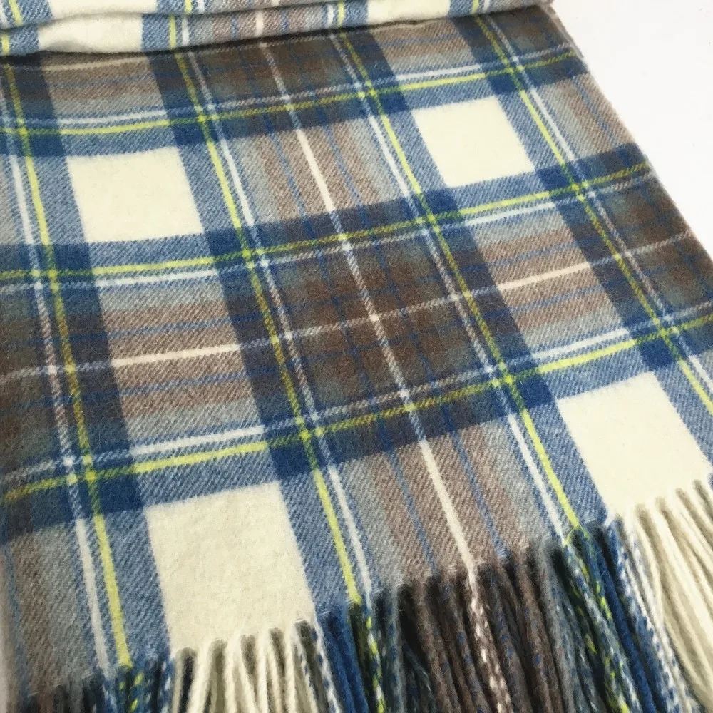 Tartan 100% Wool Shawl Sofa Throw Blanket Scottish Blanket - Buy Wool ...
