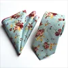 peakok green with flower printed classical pattern cotton pocket square small moq ready to ship in stock