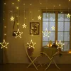Wholesale outdoor cheap window decorative plug powered 138Leds led twinkling star waterfall curtain lights for weddings