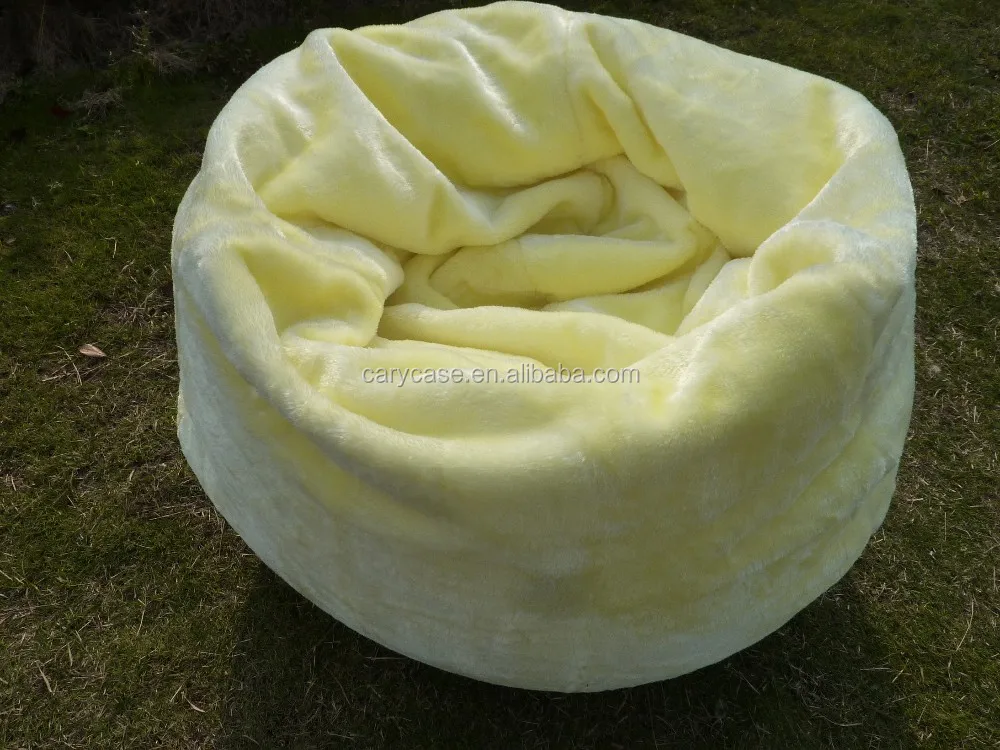 Lemon Yellow Gy Fur Bean Bag Lounger Oversized Beanbag Soft Comfort Lounge Sleep Love Sac Y Living Room Sofa Executive