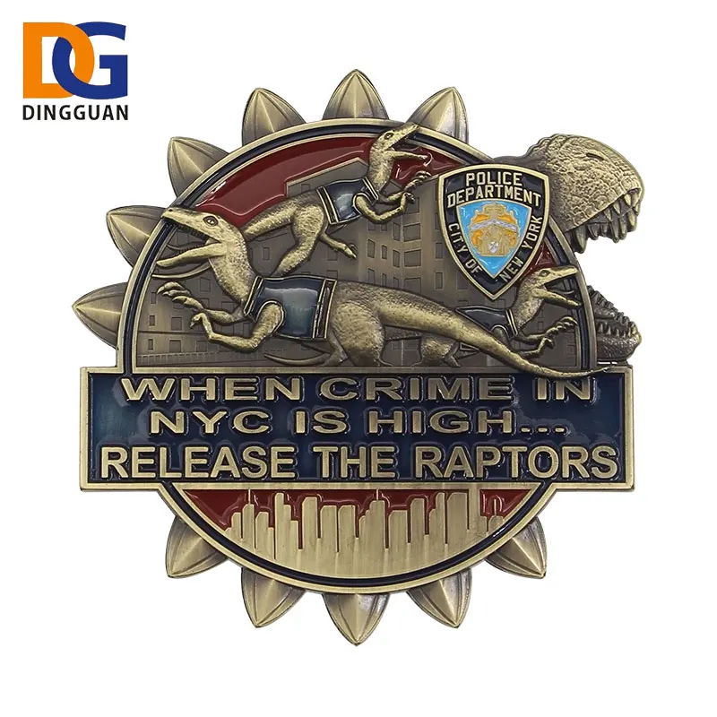 Customized Zinc Alloy coin Military Army Challenge Pistol Gun Coin.jpg