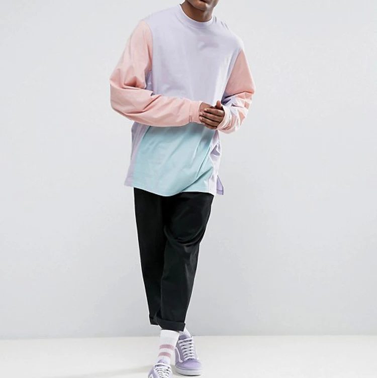 color block oversized shirt