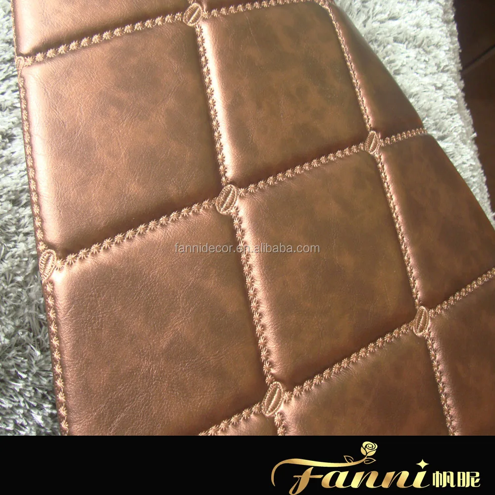 Embroidery Synthetic Leather/room Decor Foam Leather/rexine With Foam