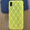 Candy Color Silicone Hollowed Out Shell Case Mobile Phone Cover for iPhone XS heat dissipation phone case