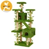 Wooden Leaf Cat Tree Rattan Cat Tree