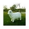 Customized garden decoration life like poly stone white sheep statue supplier